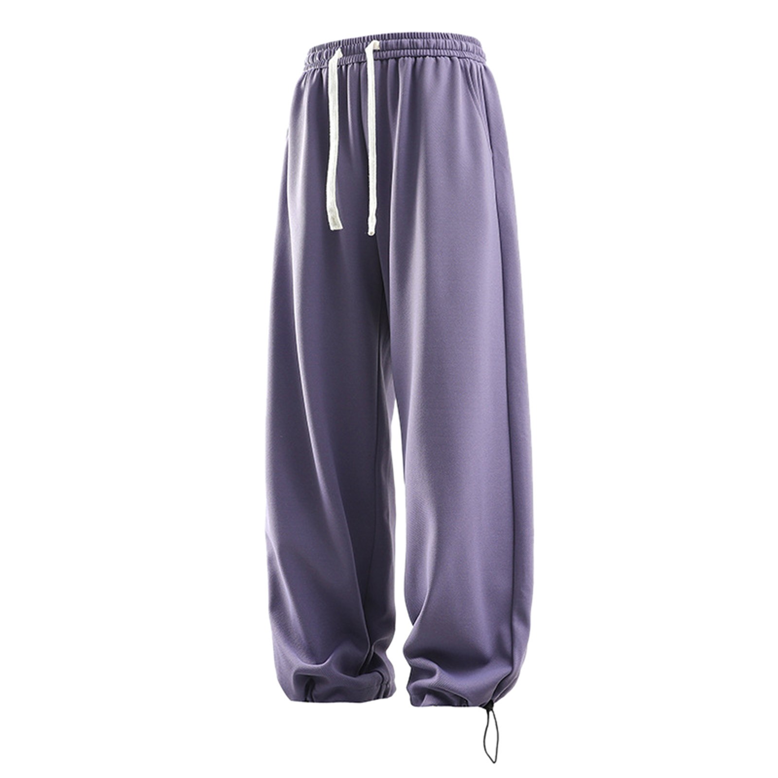 thumbnail image 4 of Pantalones cargo de senderismo para hombre: corte holgado, cintura con cordón, cinturilla elástica; pantalones deportivos informales con bolsillos utilitarios., 4 of 5